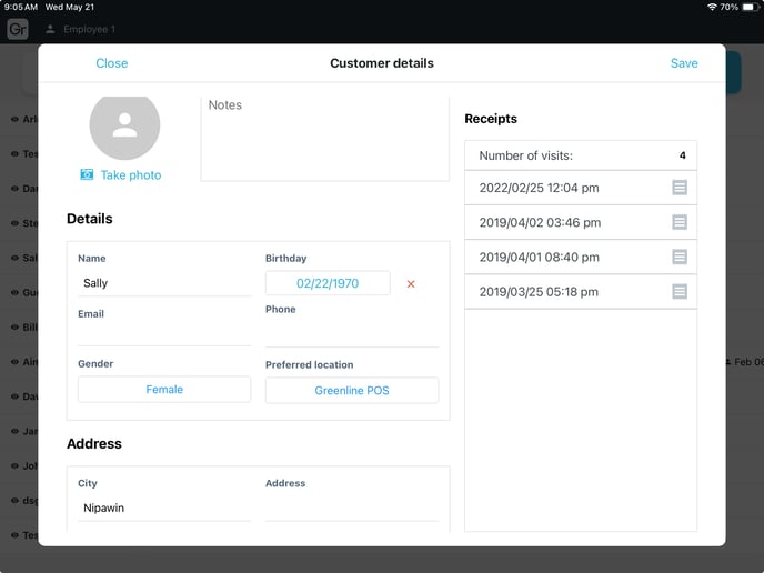 Customer Details